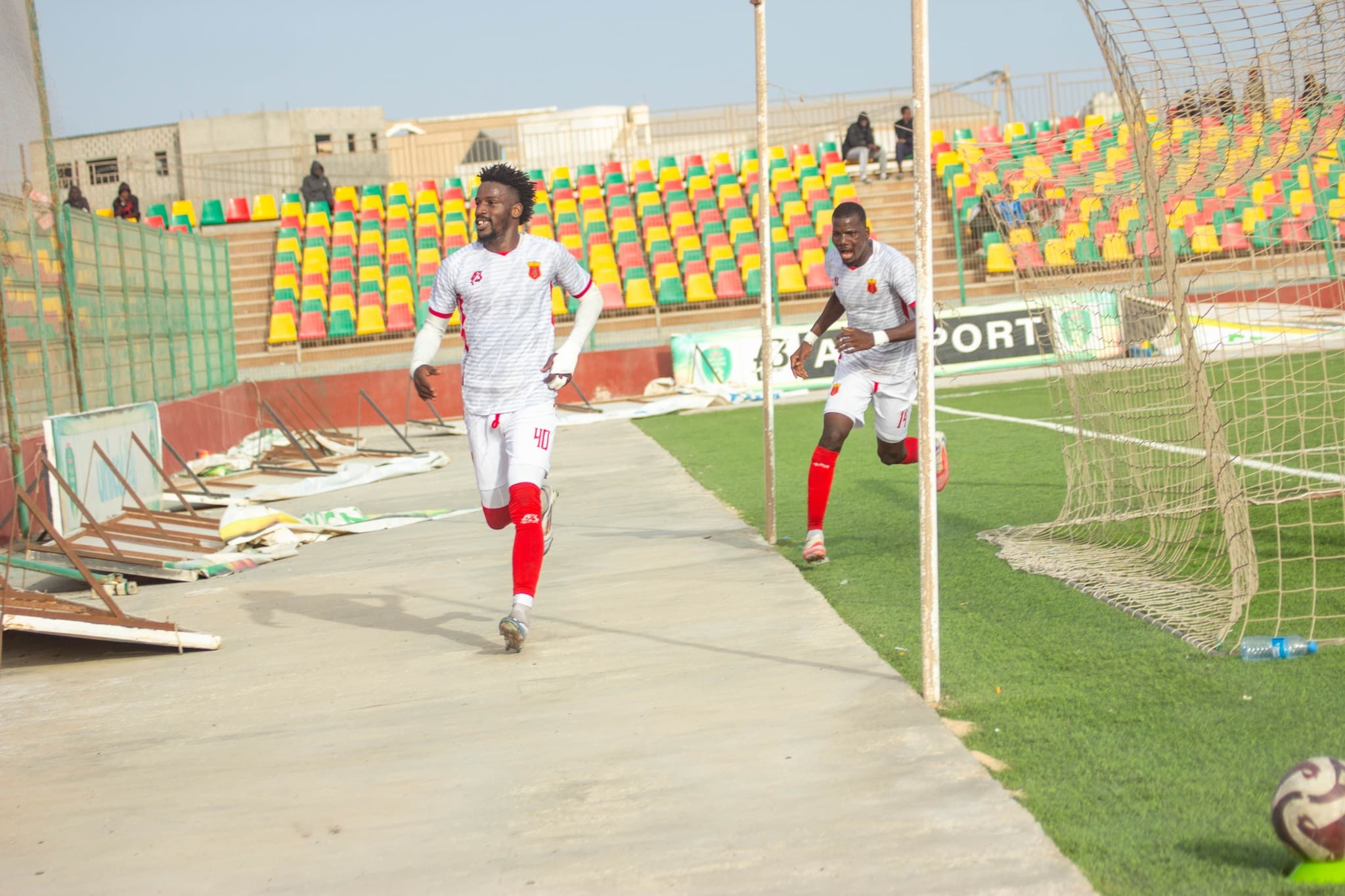 Yacoub N'Diel, célébrant le but victorieux face a l'ASC SNIM